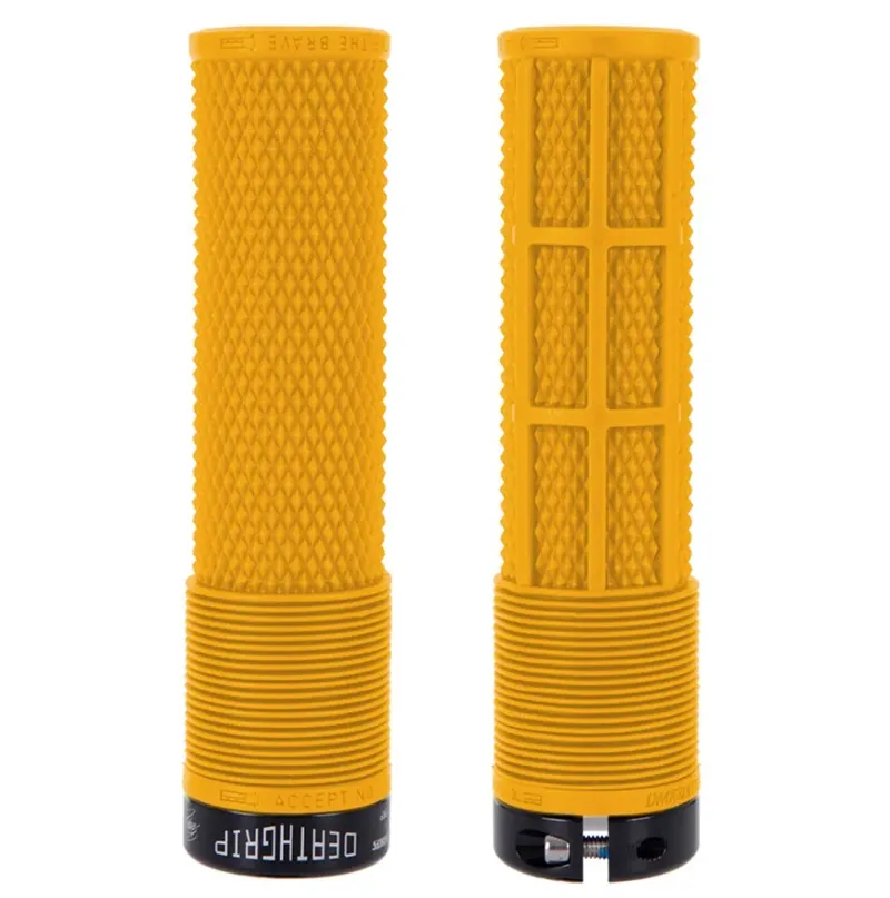 DMR Brendog DeathGrip Flangeless Thick Grips in Gull Yellow